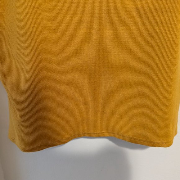 Anthropologie Mustard Yellow Flutter Sleeve Ribbed Knit - Picture 10 of 10